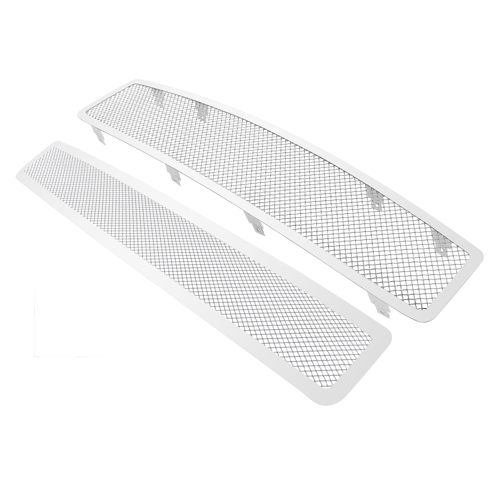 APS Stainless Steel Chrome Front Grill Insert Combo For Nissan Maxima 2009-2014 - Upper & Lower Bumper Mesh Grille
