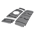 thumbnail image 1 of APS Compatible with Nissan Titan 2008-2015 Main Upper Lower Bumper Stainless Steel Black 8x6 Horizontal Billet Front Grill Grille Insert Combo N67814J, 1 of 7