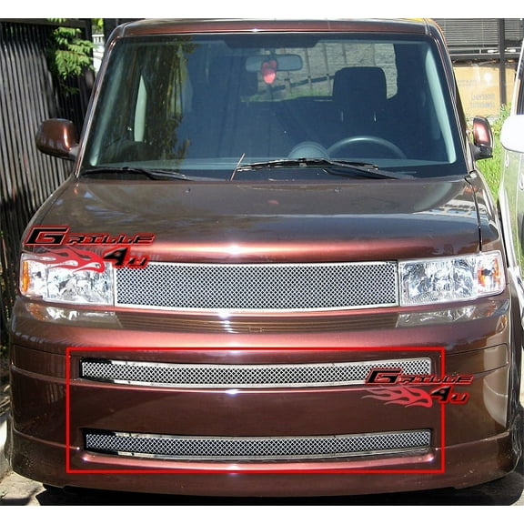 APS Compatible with Scion XB 2003-2007 Lower Bumper Stainless Steel Chrome Mesh Front Grill Grille Insert T75441T