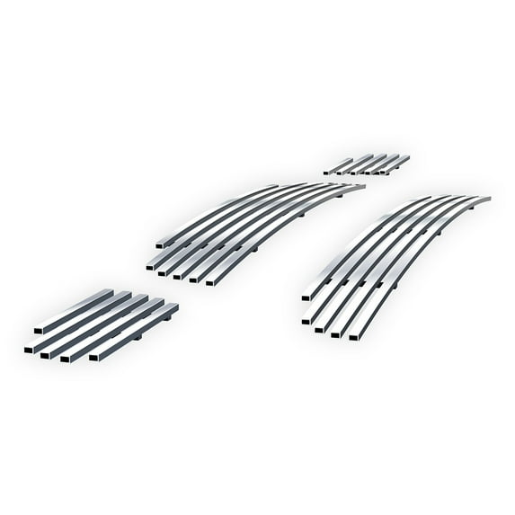 APS Compatible with Smart Fortwo 2008-2012 Stainless Steel SS Polished Chrome Horizontal Billet Grille Insert Combo Z66601A