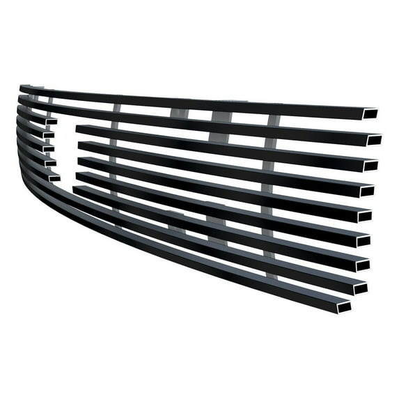 APS Compatible with Toyota Pickup 1992-1994 4WD Logo Show Main Upper Stainless Steel Black Horizontal Billet Front Grill Grille Insert T65142J