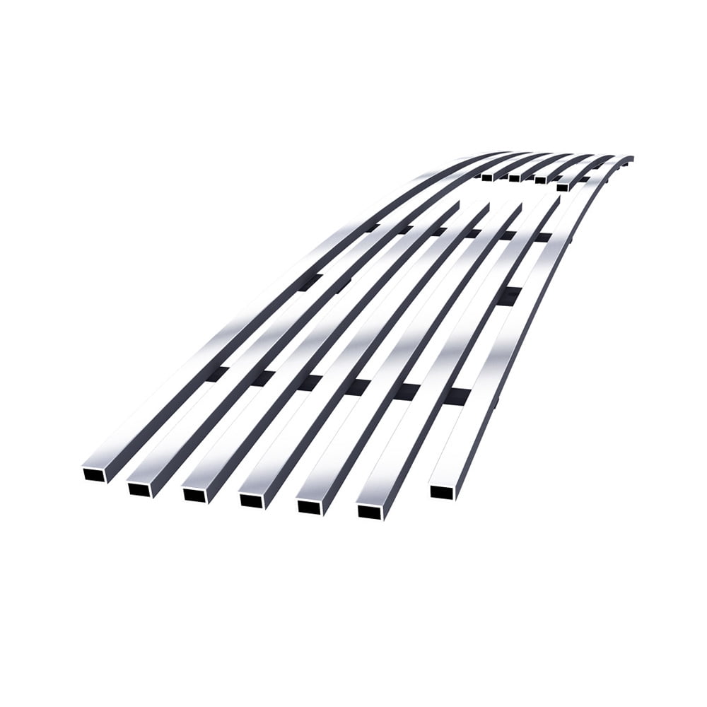 APS Chrome Billet Grille Insert For Nissan Pickup 1986-1997 - Aluminum, Horizontal Channel Design - View #2