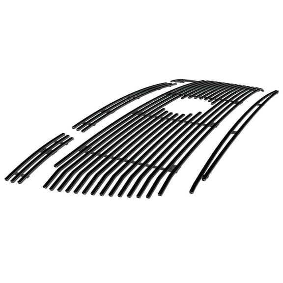 APS Compatible with Toyota Tundra 2010-2013 Black Horizontal Billet Front Grille Grill Insert Combo T61060H