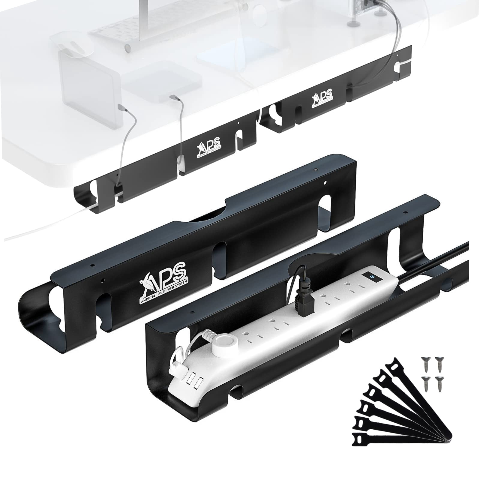 APS Under Desk Cable Raceway Tray 2 Pack - 16