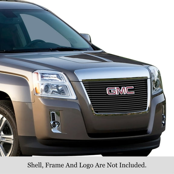 APS GMC Terrain with Logo Show Black Stainless Steel Billet Grille, 8x6