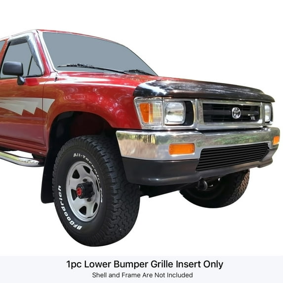 APS Horizontal Billet Grille Stainless Steel Black, 1992-1994 Toyota Pickup 4WD