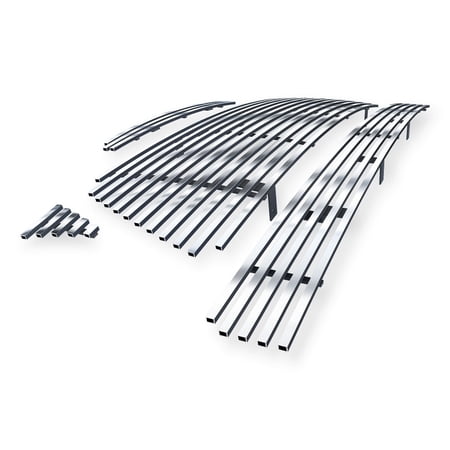 APS Premium Chrome Horizontal Billet Grille Grill Compatible with Toyota Tacoma 2005-2010 TRD Sport Combo N19-A28878T