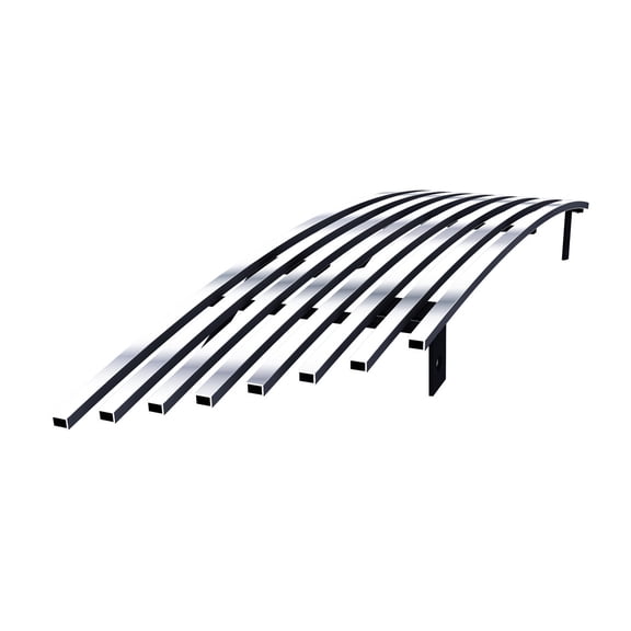 APS Premium Stainless Steel 8x6 Horizontal Billet Grille Compatible with Ford Mustang 1999-2004 for Models with OEM Honeycomb Grille Main Upper N19-S90068F