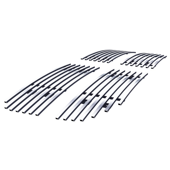 APS Premium Stainless Steel 8x6 Horizontal Billet Grille Compatible with Dodge Nitro 2007-2011 Main Upper N19-S37466D