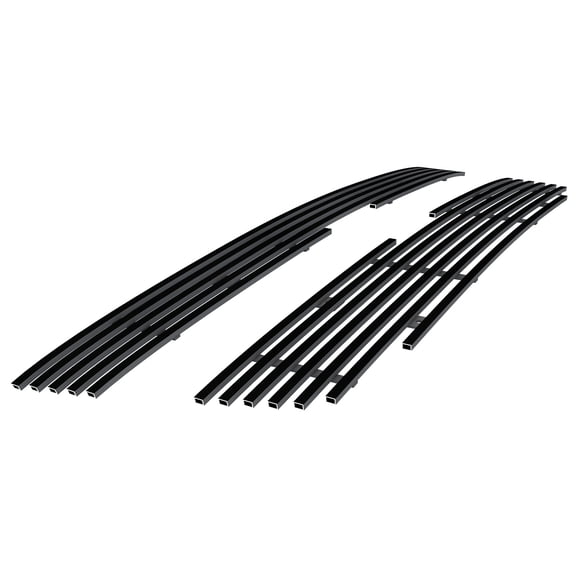 APS Compatible with Chevy Colorado 2004-2012 Main Upper Stainless Steel Black 8x6 Horizontal Billet Front Grill Grille Insert C65747J