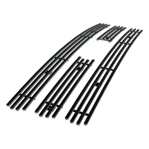 APS Premium Stainless Steel Black 8x6 Horizontal Billet Grille Compatible with Ford Expedition 2007-2014 Main Upper N19-J12356F