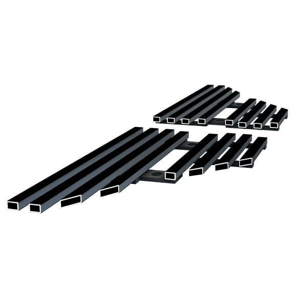 APS Premium Stainless Steel Black 8x6 Horizontal Billet Grille Compatible with Ford F-250 F-350 F-450 F-550 2008-2010 Side Vent N19-J24556F