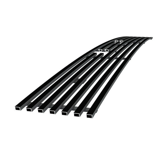 APS Premium Stainless Steel Black 8x6 Horizontal Billet Grille Compatible with Toyota 4Runner 2003-2005 Lower Bumper N19-J52456T