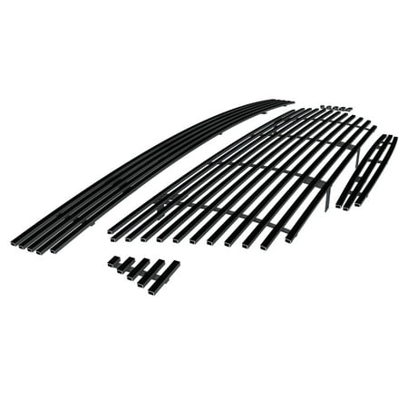 APS Premium Stainless Steel Black 8x6 Horizontal Billet Grille Compatible with Toyota Tacoma 2005-2010 TRD Sport Combo N19-J24778T