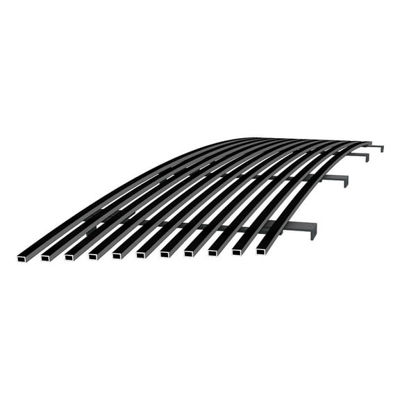 APS Premium Stainless Steel Black 8x6 Horizontal Billet Grille Insert Compatible with Ford Ranger 1998-2000 Main Upper N19-J74058F