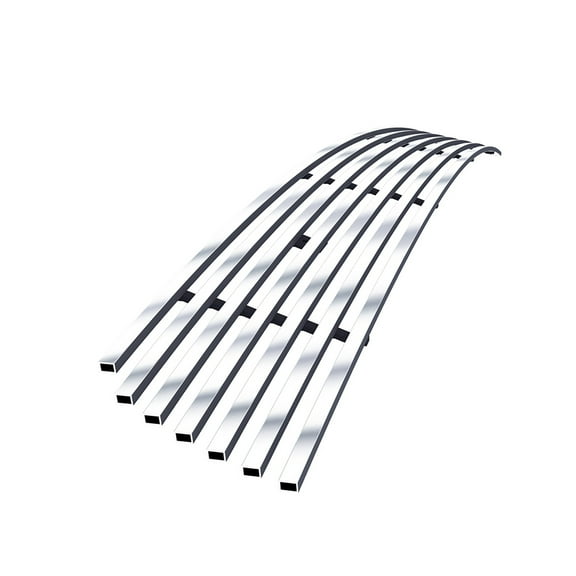 APS Premium Stainless Steel Silver 8x6 Horizontal Billet Grille Compatible with Dodge Durango 2011-2013 Lower Bumper N19-C96866D