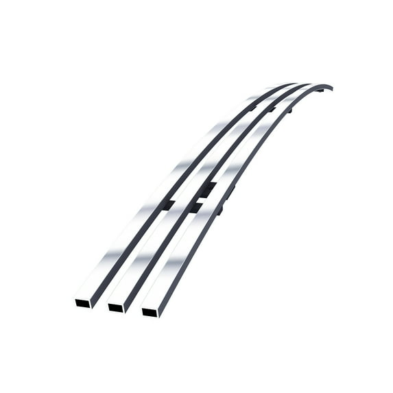 APS Premium Stainless Steel Silver Horizontal Billet Grille Insert Compatible with GMC Sierra 1500 Denali 2007-2013 & 07-10 2500HD 3500HD Top Bumper N19-C07566G