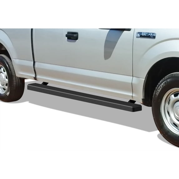 APS Running Boards 4in Matte Black Compatible with Ford F150 2015-2025 Super Cab & F-250 F-350 Super Duty 2017-2025 (Side Steps Side Bars)