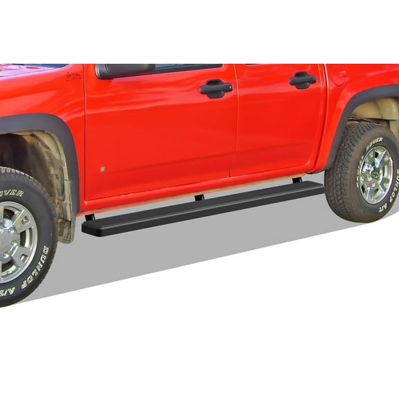 APS Running Boards 5-inch Black Compatible with Chevy Colorado GMC Canyon 2004-2012 Crew Cab Stainless Steel (Nerf Bars Side Steps Side Bars)