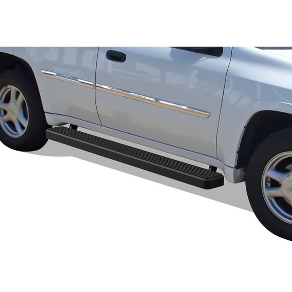 APS Running Boards 5-inch Black Compatible with Chevy Trailblazer GMC Envoy 2002-2009 Stainless Steel (Nerf Bars Side Steps Side Bars)
