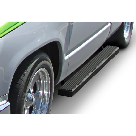 APS Running Boards 5 inches Black Compatible with Chevy GMC CK 1988-1998 Regular Cab & Chevy Tahoe 95-99 2Dr & GMC Yukon 92-99 2Dr (Exclude ZR2) Stainless Steel (Nerf Bars Side Steps Side Bars)