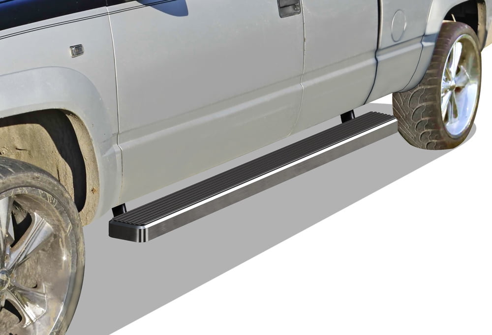 APS Running Boards 5 inches Compatible with Chevy GMC CK 1988-1998 Extended Cab (Include Z71) (Will Not Work on Vehicles with Power Boards) Stainless Steel (Side Steps Side Bars)