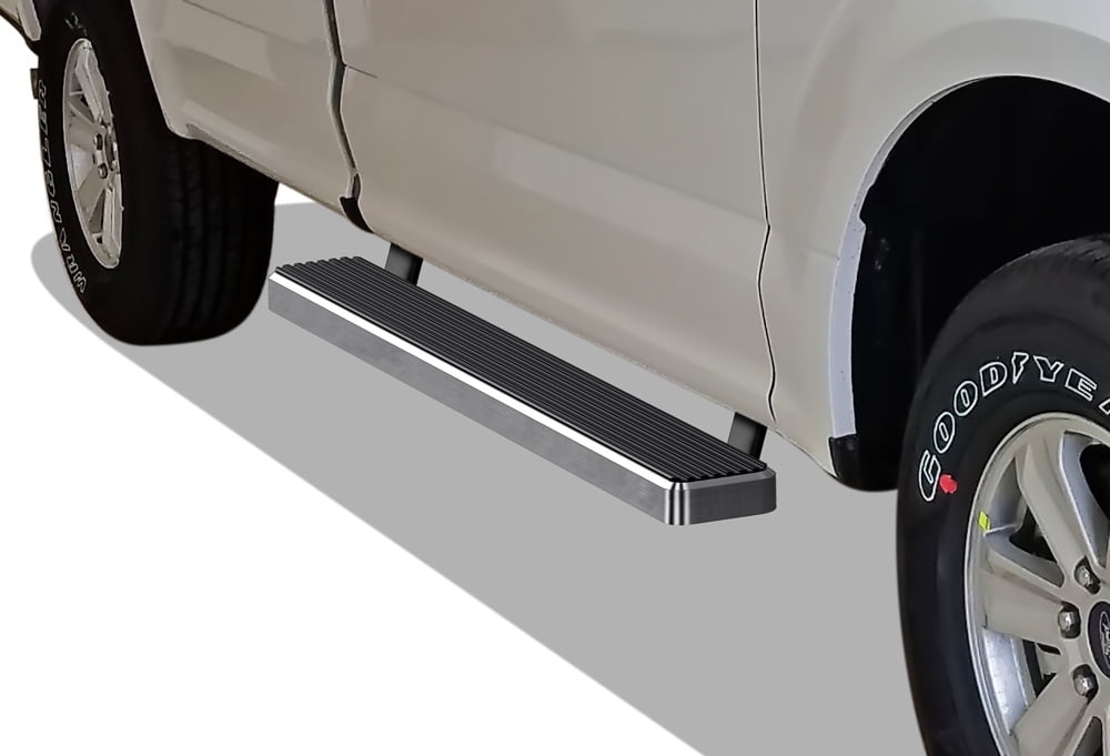 APS Running Boards 5 inches Compatible with Ford F150 2015-2025 Regular Cab & F-250 F-350 Super Duty 2017-2025 Stainless Steel (Nerf Bars Side Steps Side Bars)