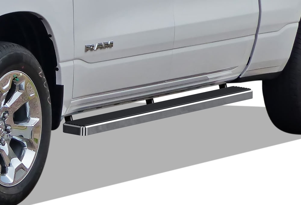 APS 6" Black Running Boards For Chevy Colorado / GMC Canyon (2015-2025 Crew Cab) - Stainless Steel, Powder Coated