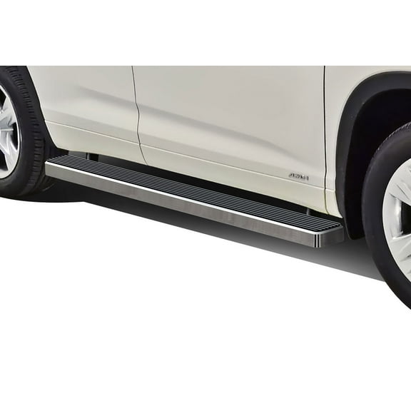 APS Running Boards 5 inches Compatible with Toyota Highlander 2008-2019 Gas Hybrid (Cutting required) Stainless Steel (Nerf Bars Side Steps Side Bars)