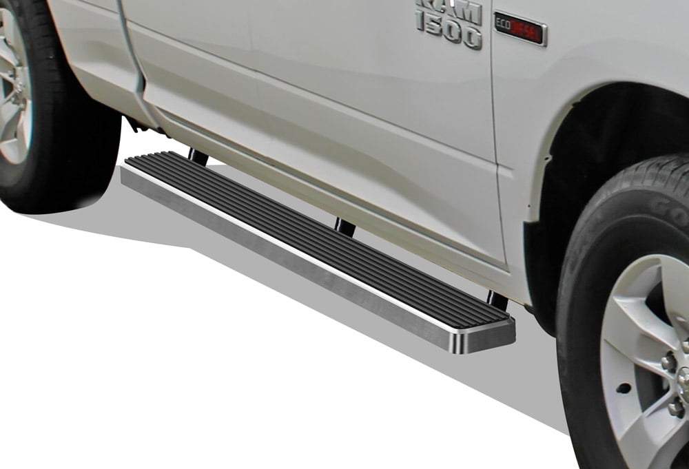 APS Running Boards 5 inches Compatible with Dodge Ram 1500 2009-2018 Quad Cab (Nerf Bars Side Steps Side Bars)