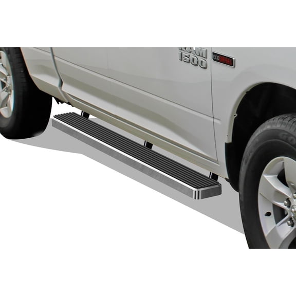 APS Running Boards 5 inches Compatible with Dodge Ram 1500 2009-2018 Quad Cab (Nerf Bars Side Steps Side Bars)