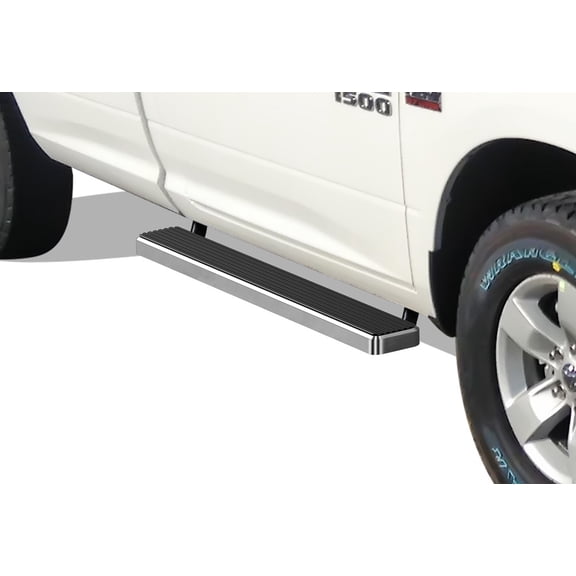 APS Running Boards 5 inches Compatible with Ram 1500 2009-2018 Regular Cab & Ram 2500 3500 2010-2024 Stainless Steel (Nerf Bars Side Steps Side Bars)