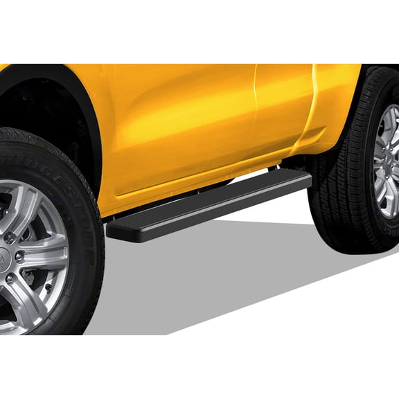 APS Running Boards 5 inches Matte Black Compatible with Ford Ranger 2019-2023 Super Cab (with 2 Full Size Doors and 2 Suicide Doors) (Nerf Bars Side Steps Side Bars)