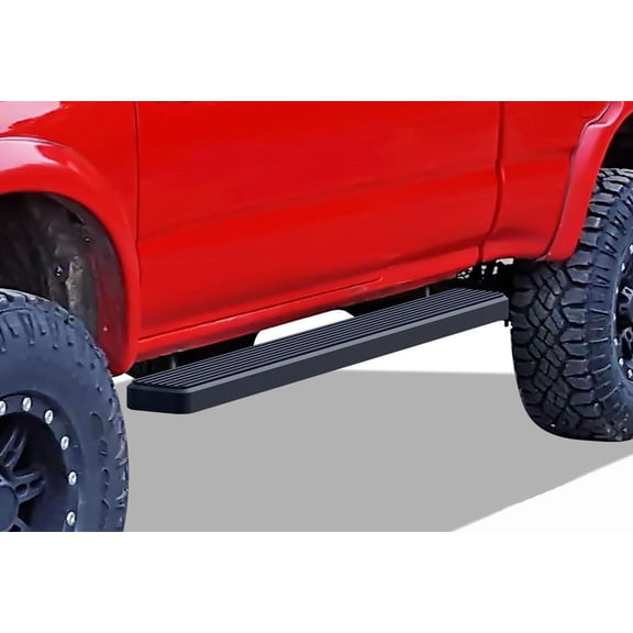 APS Running Boards 5 inches Matte Black Compatible with Toyota Tacoma 1995-2004 Extended Xtra Cab (4WD or Prerunner 2WD 4WD) Stainless Steel (Nerf Bars Side Steps Side Bars)