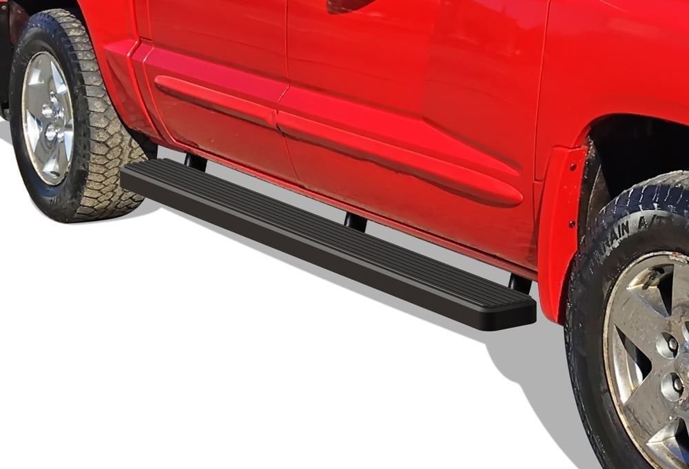 APS Running Boards 5 inches Matte Black Compatible with Dodge Dakota 2005-2011 Quad Cab Stainless Steel (Nerf Bars Side Steps Side Bars)