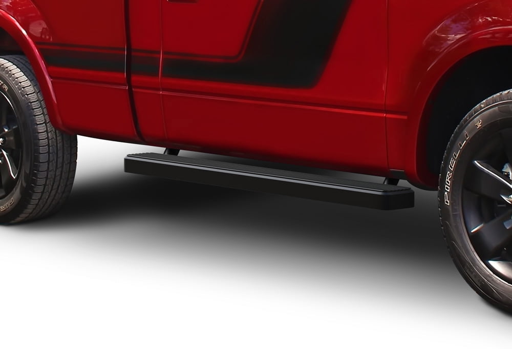 APS Running Boards 5 inches Matte Black Compatible with Ford F150 2009-2014 Regular Cab Stainless Steel (Nerf Bars Side Steps Side Bars)