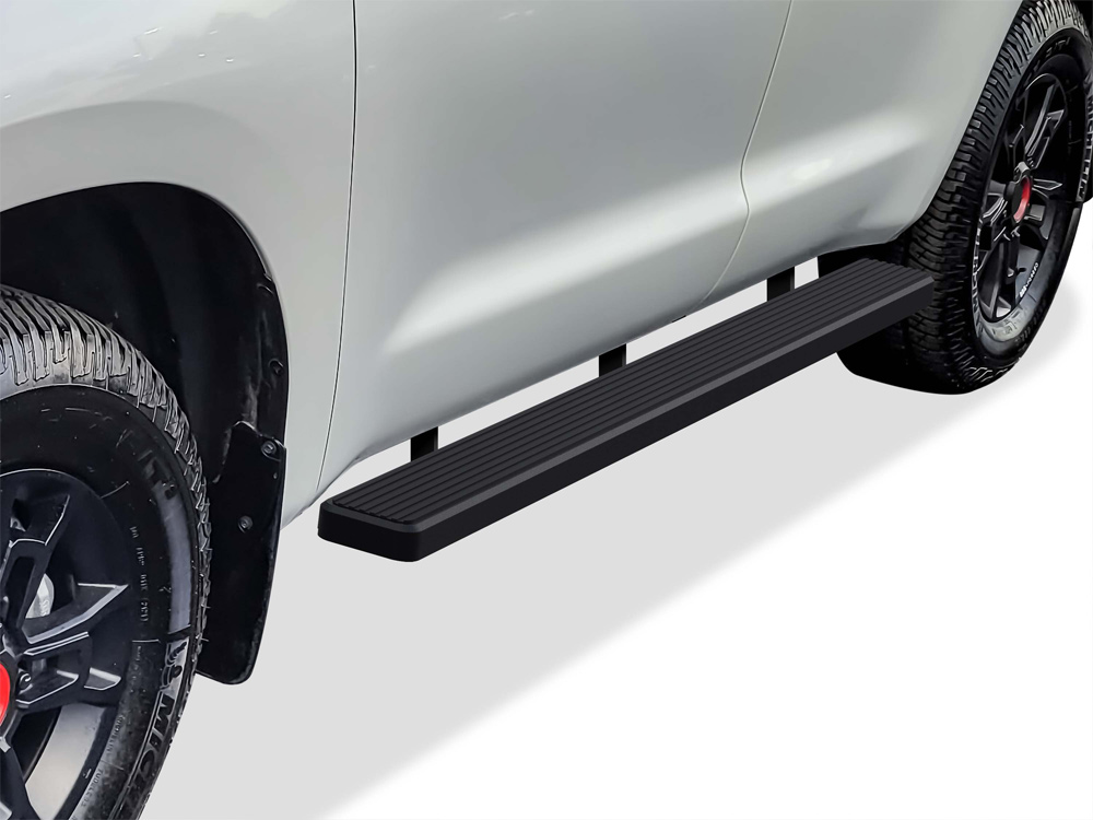 APS Running Boards For 2008-2022 Toyota Sequoia - Black Powder Coated Nerf Bars, 6" Wide, No Drill