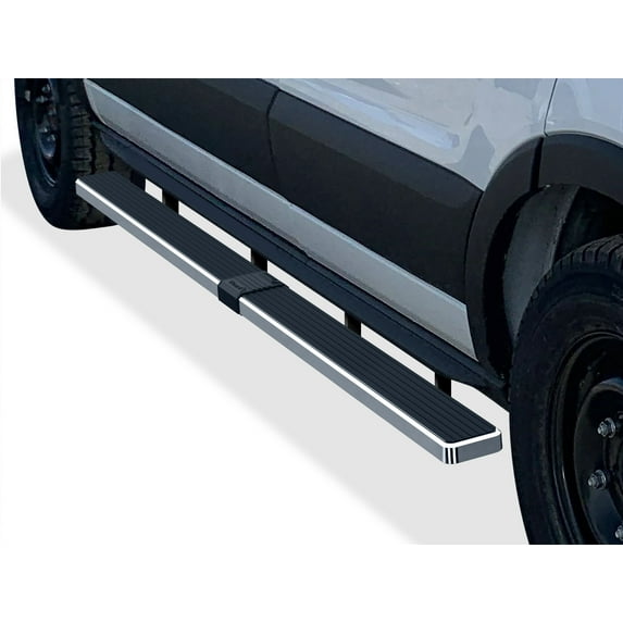APS Running Boards 5 inches Silver Compatible with Ford Transit 2015-2025 Full Size Van 3-Door (Exclude 2022-2025 E-Transit) 304 Stainless Steel (Nerf Bars Side Steps Side Bars)