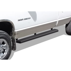 APS Running Boards 5in Black Compatible with Dodge Ram 1500 2002-2008 Quad Cab & Ram 2500 3500 2003-2009 Stainless Steel (Side Steps Side Bars)