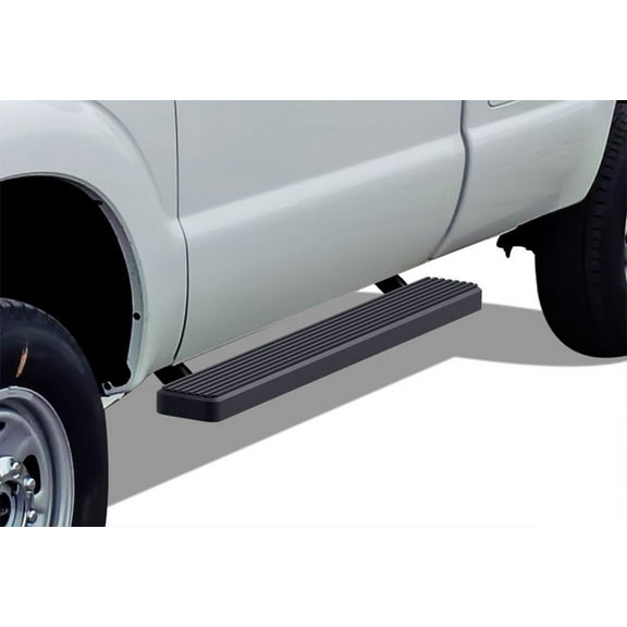 APS Running Boards 5in Black Compatible with Ford F250 F350 Super Duty 1999-2016 Regular Cab Stainless Steel (Nerf Bars Side Steps Side Bars)