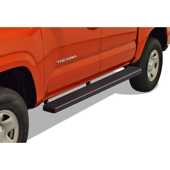 APS Running Boards 5in Black Compatible with Toyota Tacoma 2005-2023 Double Crew Cab (Side Steps Side Bars)