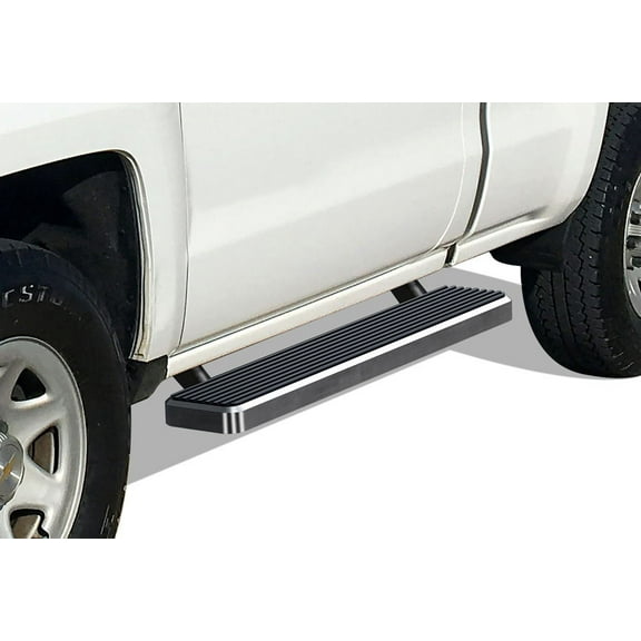 APS Running Boards 5in Compatible with Chevy Silverado GMC Sierra 1500 2500 1999-2013 Regular Cab & 2500HD 3500 2001-2014 (Exclude CK Classic) Stainless Steel (Nerf Bars Side Steps Side Bars)