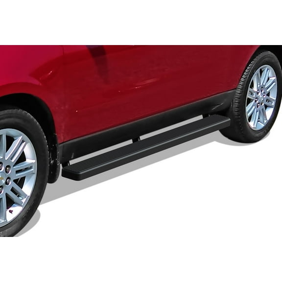 APS Running Boards 5in Matte Black Compatible with Chevy Traverse 2007-2017 & Buick Enclave 2007-2009 (Exclude Denali) (Nerf Bars Side Steps Side Bars)