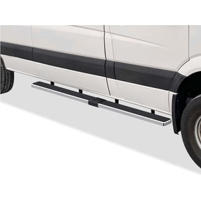 APS Running Boards 5in Silver Compatible with Dodge Sprinter 2007-2009 Full Size Van & Mercedes-Benz Sprinter 10-25 3-Door(Exclude Passenger Van With Rear A/C and 2015 4X4) Steel Nerf Bars