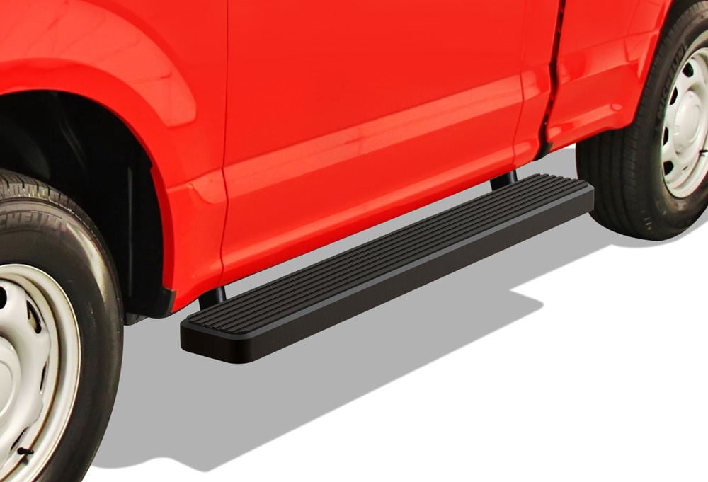 APS Running Boards 6-inch Black Compatible with Ford F150 2015-2026 Regular Cab & F-250 F-350 Super Duty 2017-2026 Stainless Steel (Nerf Bars Side Steps Side Bars)