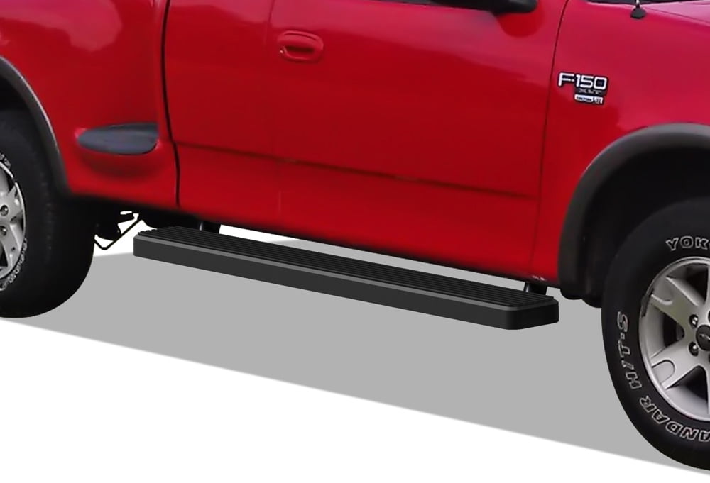 APS Running Boards 6-inch Black Compatible with Ford F150 F250 1999-2003 Super Cab (Include 04 Heritage) Stainless Steel (Nerf Bars Side Steps Side Bars)
