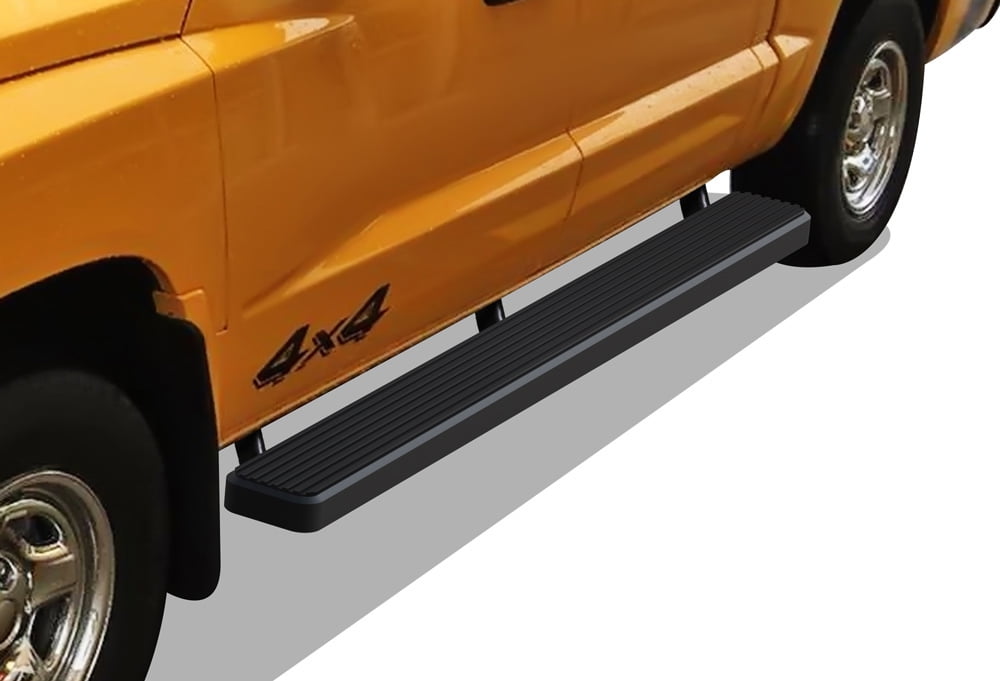 APS Running Boards 6 inches Matte Black Compatible with Dodge Dakota 2005-2011 Quad Cab Stainless Steel (Nerf Bars Side Steps Side Bars)
