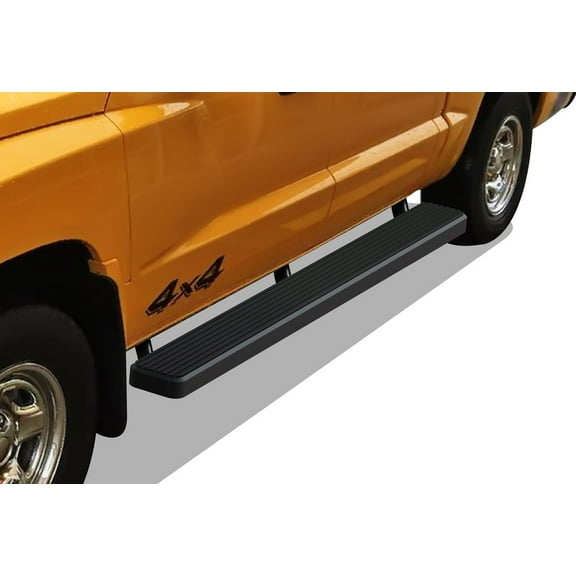 APS Running Boards 6 inches Matte Black Compatible with Dodge Dakota 2005-2011 Quad Cab Stainless Steel (Nerf Bars Side Steps Side Bars)