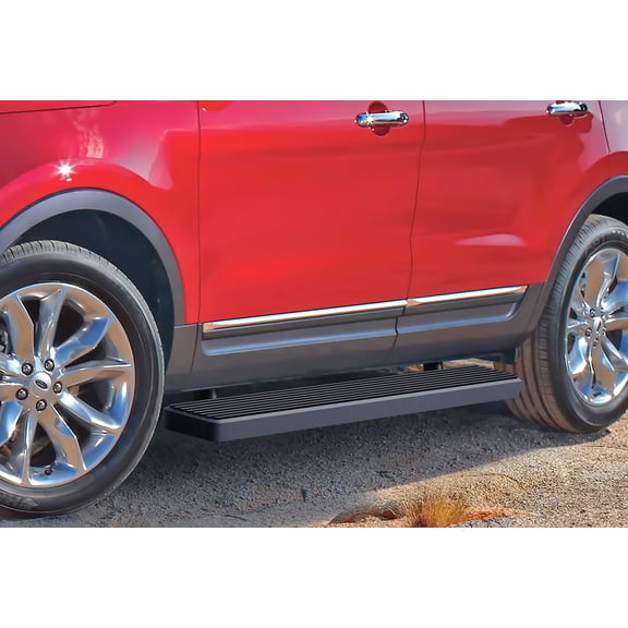 APS Running Boards 6 inches Matte Black Compatible with Ford Explorer 2011-2019 Sport Utility 4-Door Stainless Steel (Nerf Bars Side Steps Side Bars)
