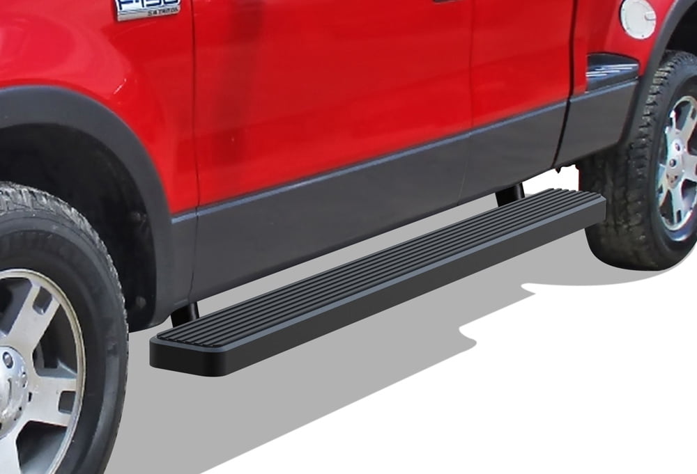 APS Running Boards 6 inches Matte Black Compatible with Ford F150 2004-2008 Super Cab (Exclude Heritage) (Nerf Bars Side Steps Side Bars)